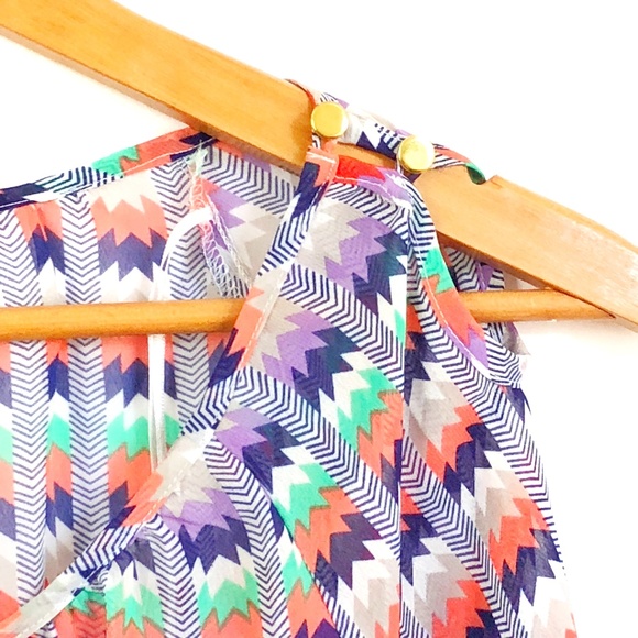 Gap Cold-Shoulder Semi-Sheer Flowy Blouse Sz M - Picture 2 of 8